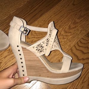 Sandy nude Gianni BINI wedges